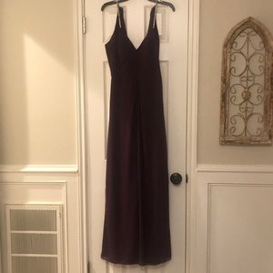 Long eggplant formal dress